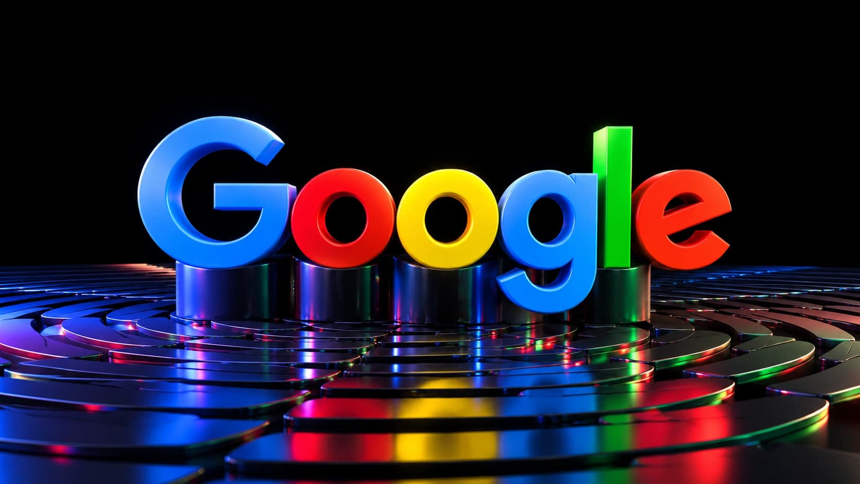 Colorful Google Doodle artwork displayed on a screen
